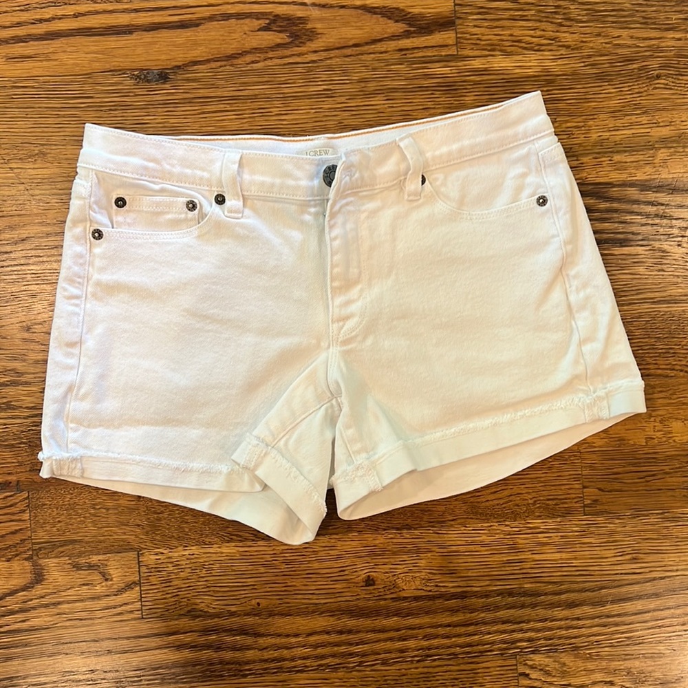 J.Crew White Denim Shorts, Size 27